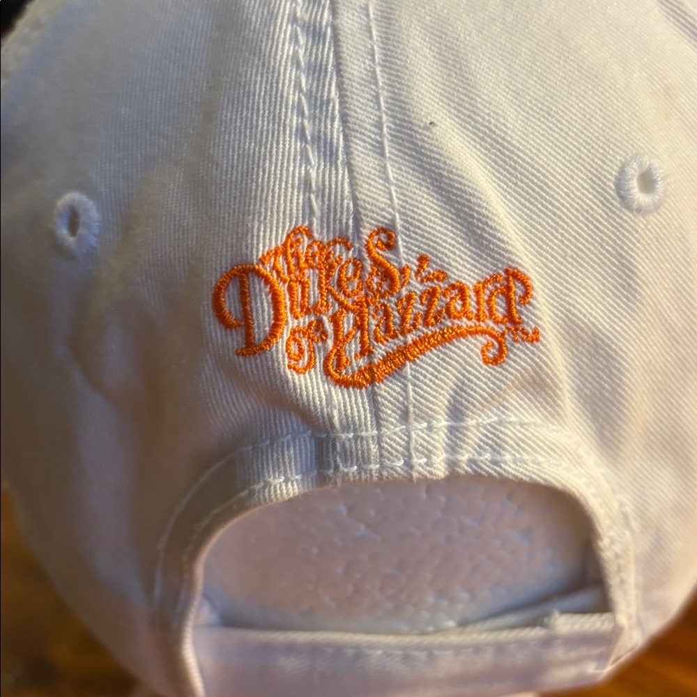Dukes of Hazzard white Baseball Cap with Orange '01' Accent - Picture 5 of 9